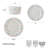 Darbie Angell Painted Daisy 12-Piece Dinnerware Set, Service For 4
