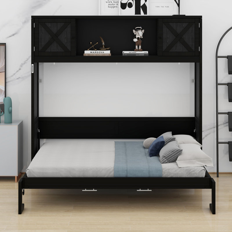 Lit escamotable avec armoires de rangement