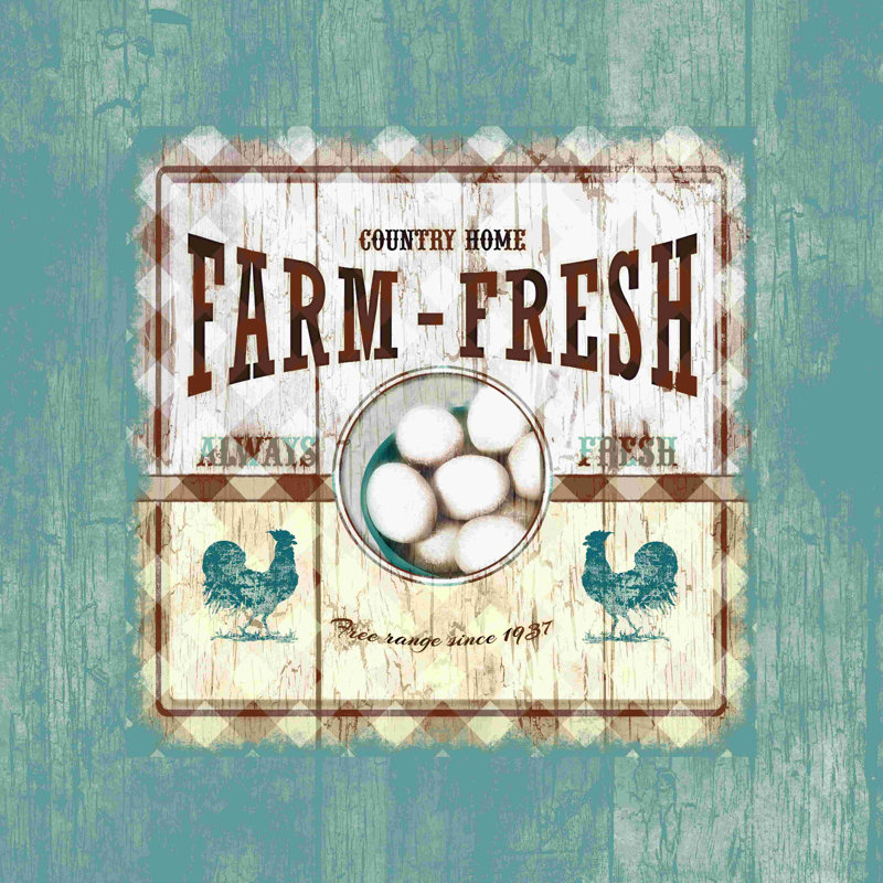 Fresh Eggs - Impression sur toile tendue, L 20 po x H 20 po