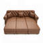 Canapé Chesterfield de style Mid-Century moderne avec capitonnage capitonné, garniture cloutée et accoudoirs roulés, comprend 3 coussins-952718352