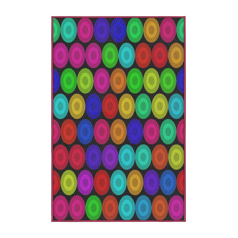 Tapis bleu/beige à motifs, Rectangle 2 pi x 3 pi