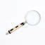 Resin Handle Magnifying Glass with Steel Frame - Black & White 