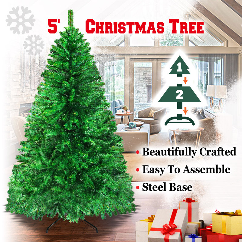 Arbre de noël artificiel pin vert, 5 pi