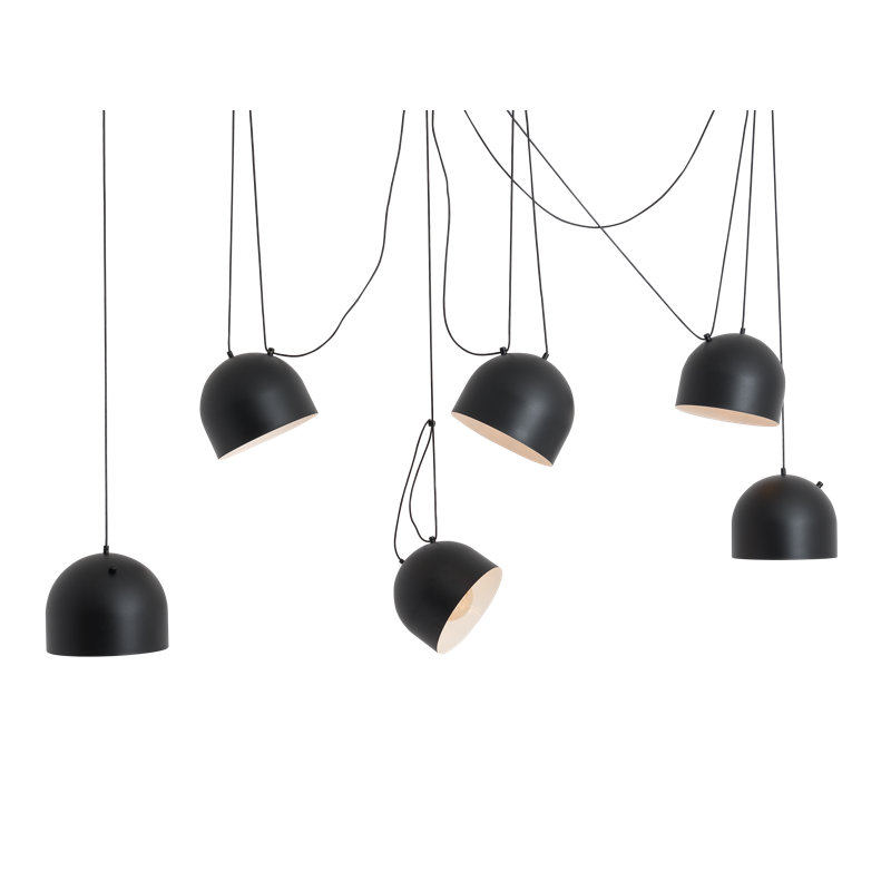 Allan 6 - Light Unique/Statement Pendant, Black