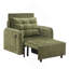 Canapé-lit 3 en 1, méridienne escamotable extra longue de 80 po avec charge USB, poches de rangement et boîte, conception capitonnée, canapé-lit simple en chenille multifonctionnel pour le salon et l’appartement-172992173