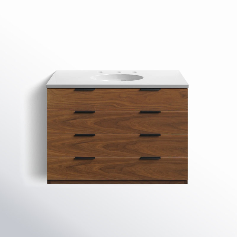 Bexley 36" Wall Mounted Single Bathroom Vanity with Quartz Top