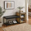 Banc de rangement pour chaussures avec armoire