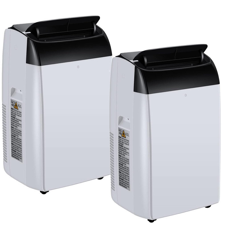 2Pack Climatiseur portatif 12 000 BTU - Refroidit 550 pieds carrés Ft, climatiseur 3 en 1 avec télécommande, mode veille, minuterie 24H, ensemble de fenêtre inclus
