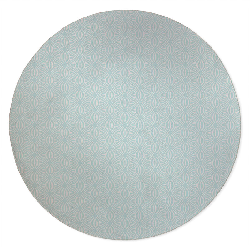 Child Lock Non-Slip Outdoor Rug, Round 5'