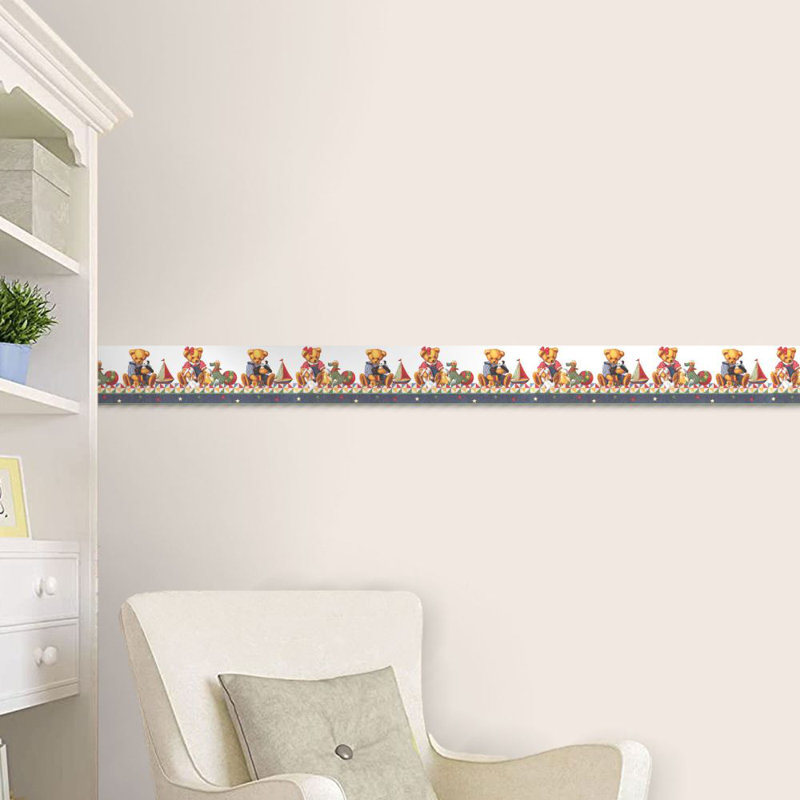 Bordure pelucheuse auto-adhésive pour enfant pelez et collez 15 pi x 5 po