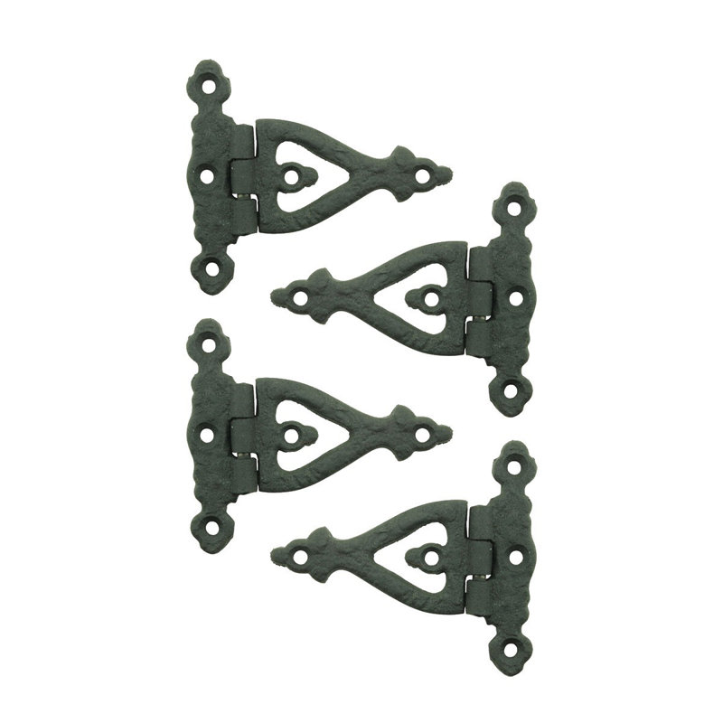 Charnière de porte d'armoire noire avec quincaillerie en fer forgé résistant à la rouille pour armoires 3 pièces Renovators