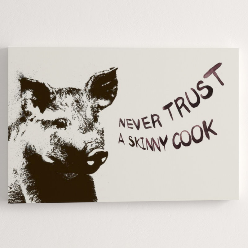 Skinny Cook Print by Isabella Burton, 24" H x 36" W x 1.5" D, Glass Coat