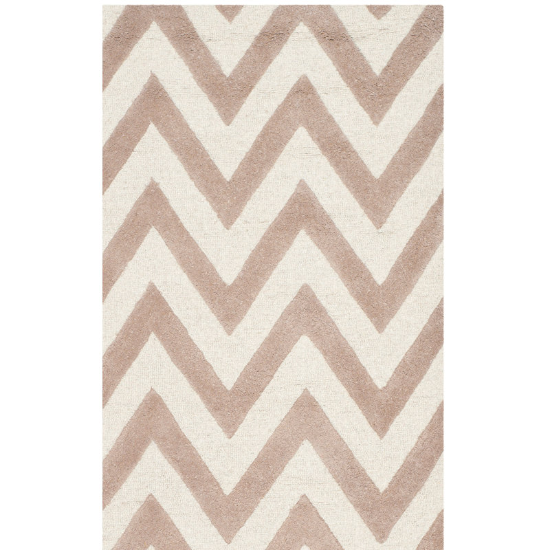 Tapis en laine touffeté à la main Sanyla, Rectangle 2 pi 6 po x 4 pi