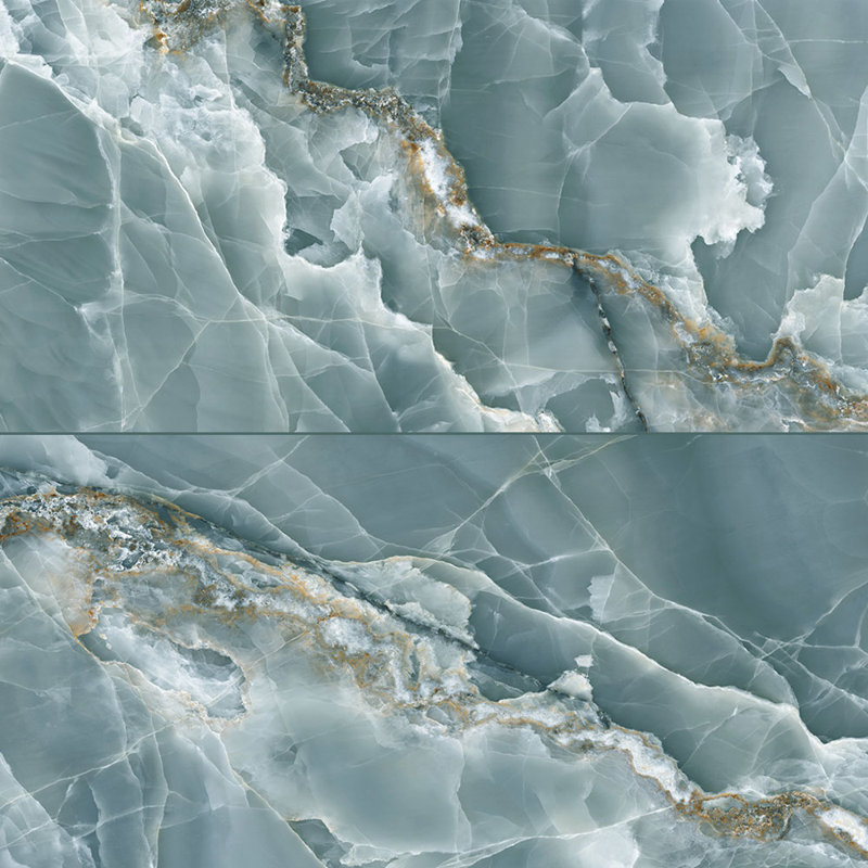 Eclipse 24X48 Polished Onyx Porcelain Tile, Green