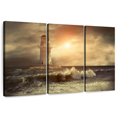 Lighthouse sunset storm Aletra