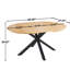 Table de salle à manger extensible de 47,24 po à 62,99 po, plateau en panneau de fibres à densité moyenne noyer avec pieds en métal noir, sièges 4-6-119292645