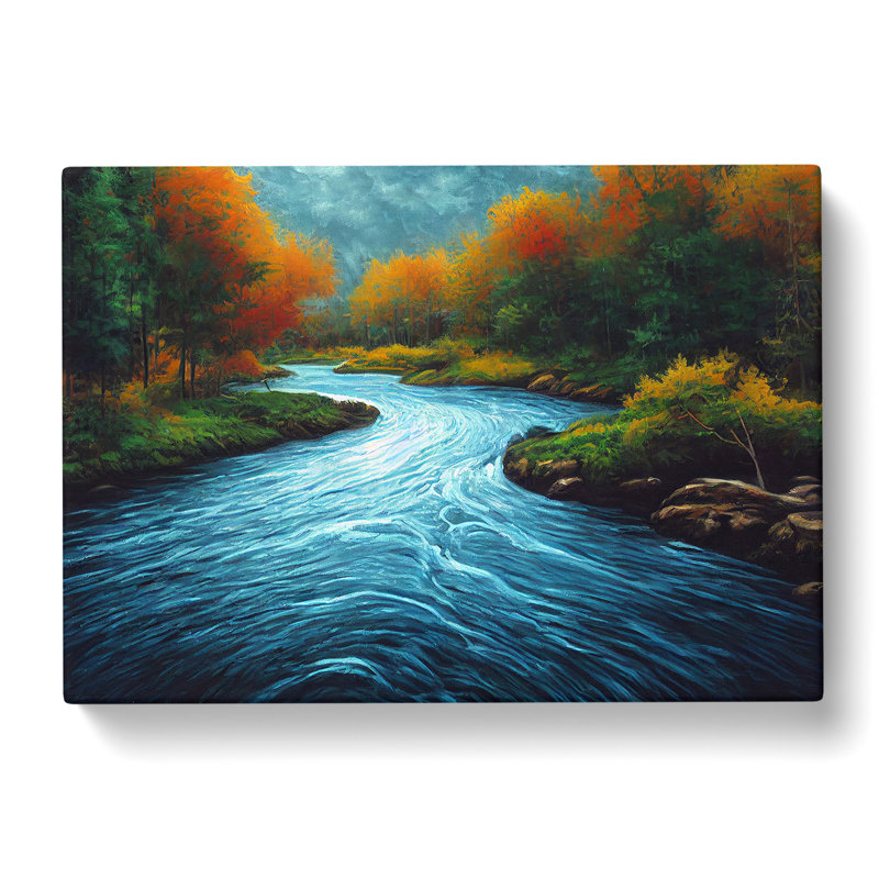 Forest River - Wrapped Canvas, 50cm H x 76cm W x 3cm D