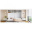 Grand lit escamotable mural avec armoires supérieures, blanc-129746884