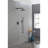 Wall Mounted Shower Faucet - High 10" Stainless Steel Rain Head & Handheld 2 Way Balance Valve Kit In Matte Black Bathroom With Showerhead And Shower,