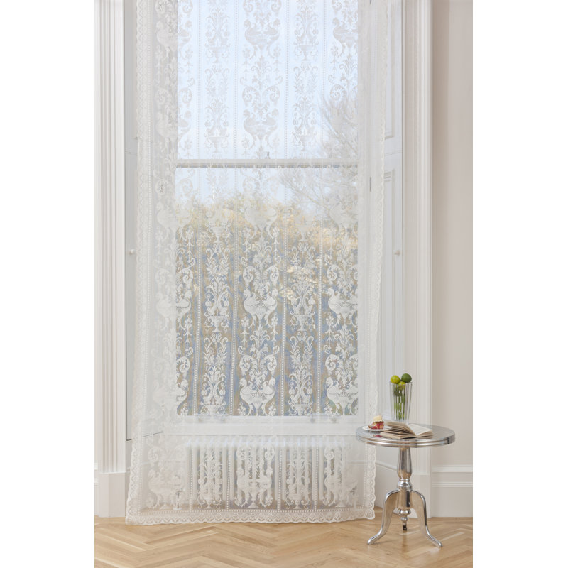 Gandara Cotton Blend Sheer Curtain Single Panel, 300 W x 320 D cm