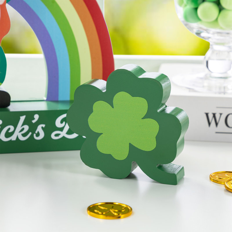 Bloc de table en bois 12 "L St. Patrick's
