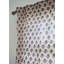Rideau à panneau plat en lin de couleur rose clair et gris à motif floral imprimé à la main pour le salon et la chambre à coucher, rideaux et rideaux en lin Boho Farmhouse-1432804041