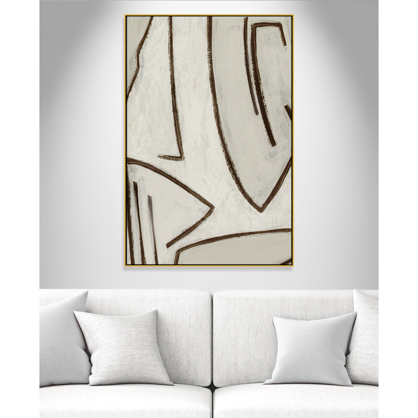 Line Work "Line Work II" Print, 41.5" W x 61.5" H, Gold