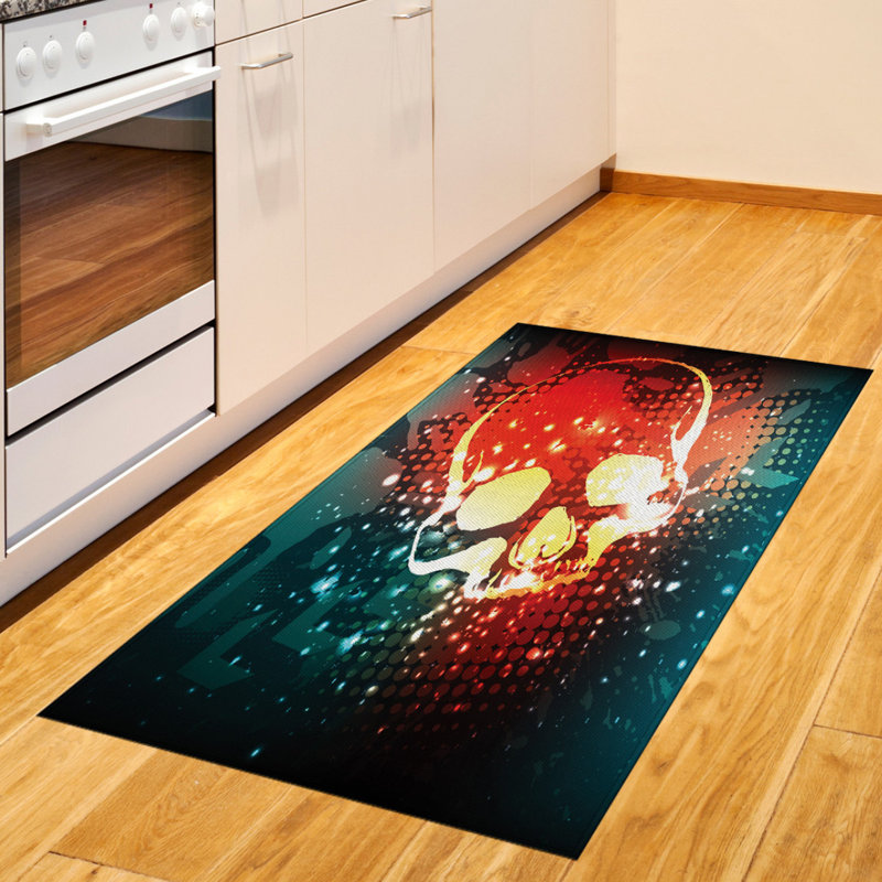 Tapis décoratif numérique à haute densité en fibres de polyester à haute densité, Rectangle 2 pi 7 po x 5 pi