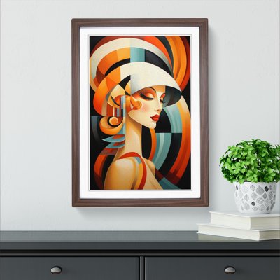 Art Deco Woman Contemporary Art Framed Print