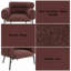 Chaise en tweed marron