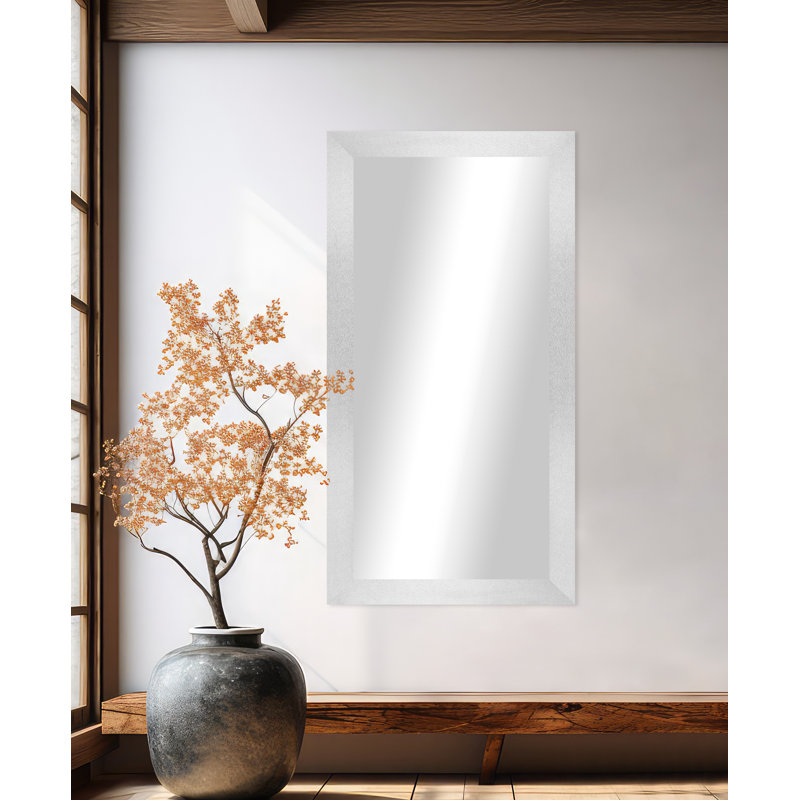 Miroir mural Maci Eileen, Tungstène argent, 33 po x 70 po