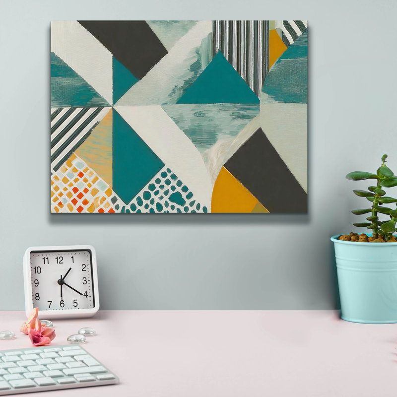 «George géométrie Chaos» par Andreas Magnusson, art mural George George, H 12 po x l 16 po x P 0,75 po