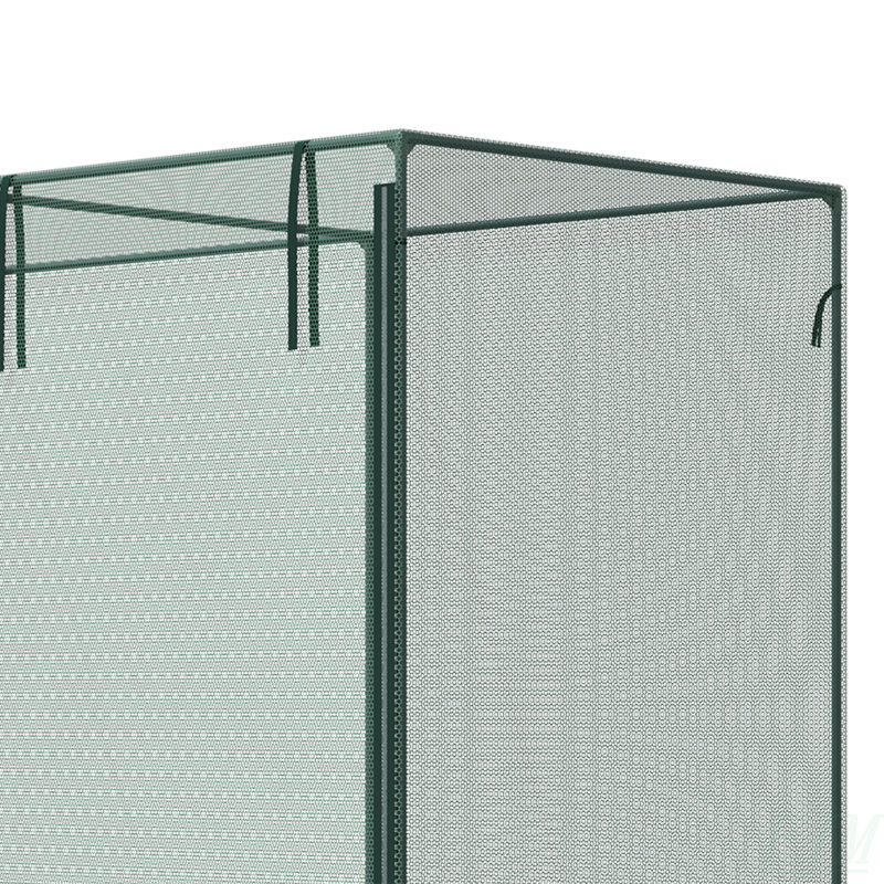 6' X 3' Crop Cage, Plant Protection Tent With Zippered Doors For Vegetable Garden, Backyard, Green
