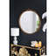 Miroir rond rose fait à la main 30 po x 30 po pour la salle de bain, le vestibule et le mur du salon (zone brune)