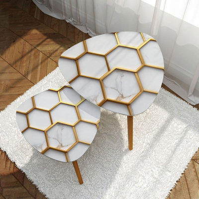 Ensemble de 2 tables gigognes Triangle Nest