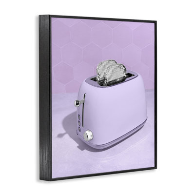 Giclée encadrée disco toast sur mauve, design par Lish Creative