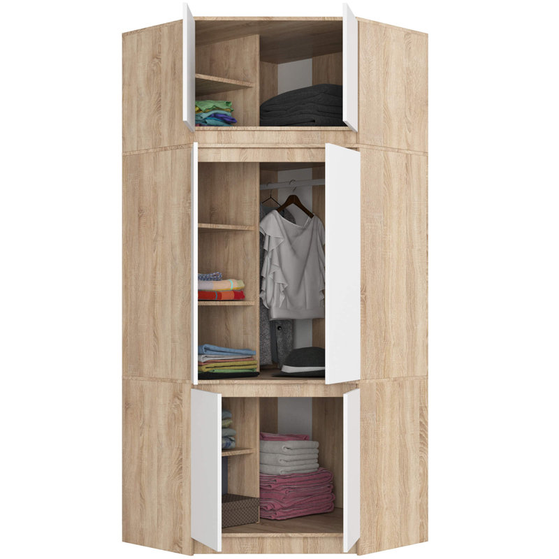 Sibbie 6 Door Manufactured Wood Wardrobe