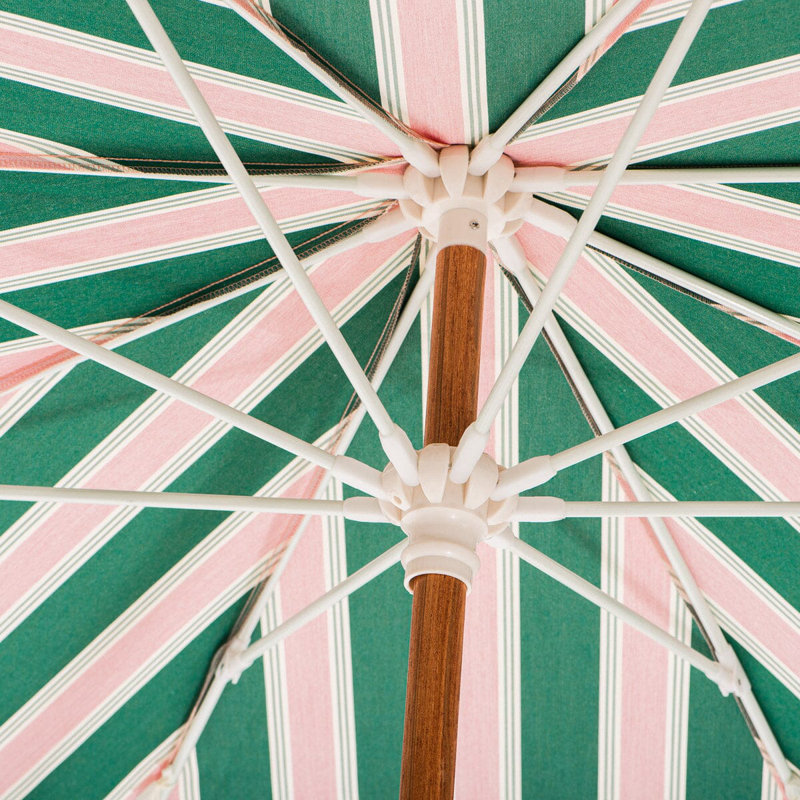 Amalfi Umbrella, Dark Green/ White 
