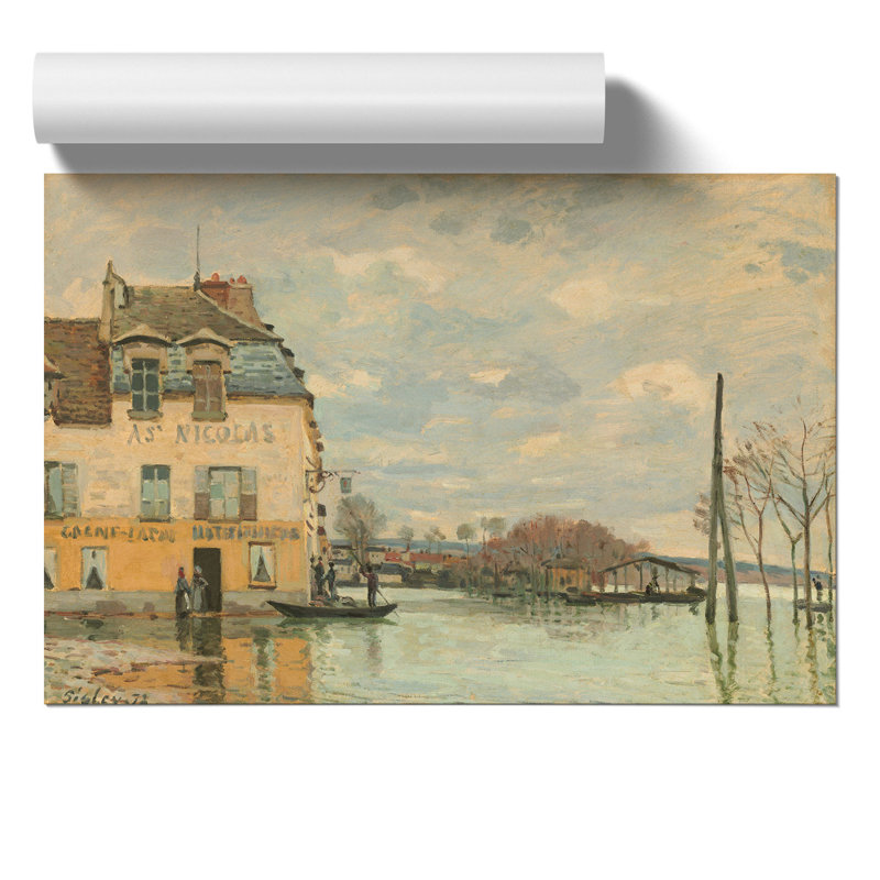 Flood at Port Marly by Alfred Sisley - Frameless Print, 42cm H x 59cm W x 0.1cm D