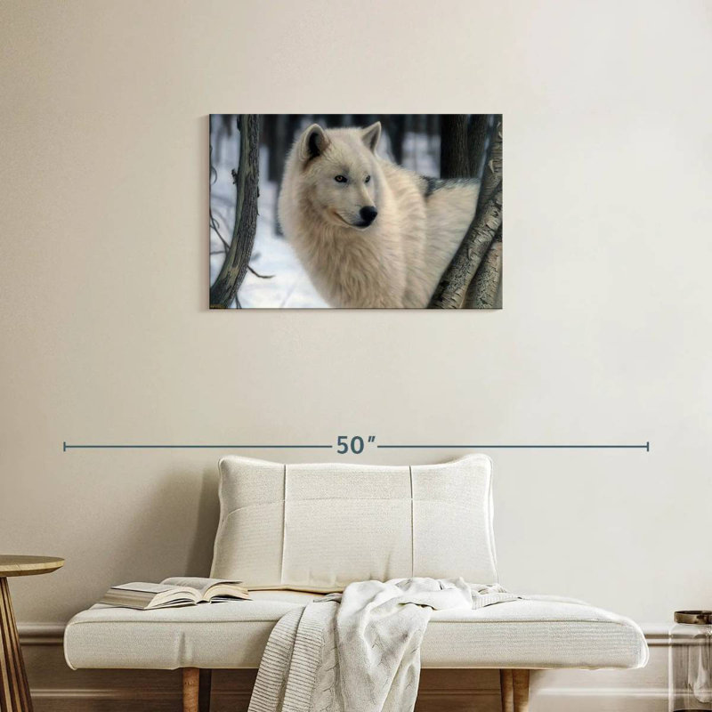 Arctic Prince Arctic Wolf, 20" H x 30" W