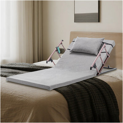 Electric Adjustable Bed Backrest, 300 Lbs Weight Capacity, 4-68° Upgraded Lifting System With Collapsible Safety Rails, Remote Control, For Elderly, Pregnancy, Patients, Handicap, Home Hospital Care