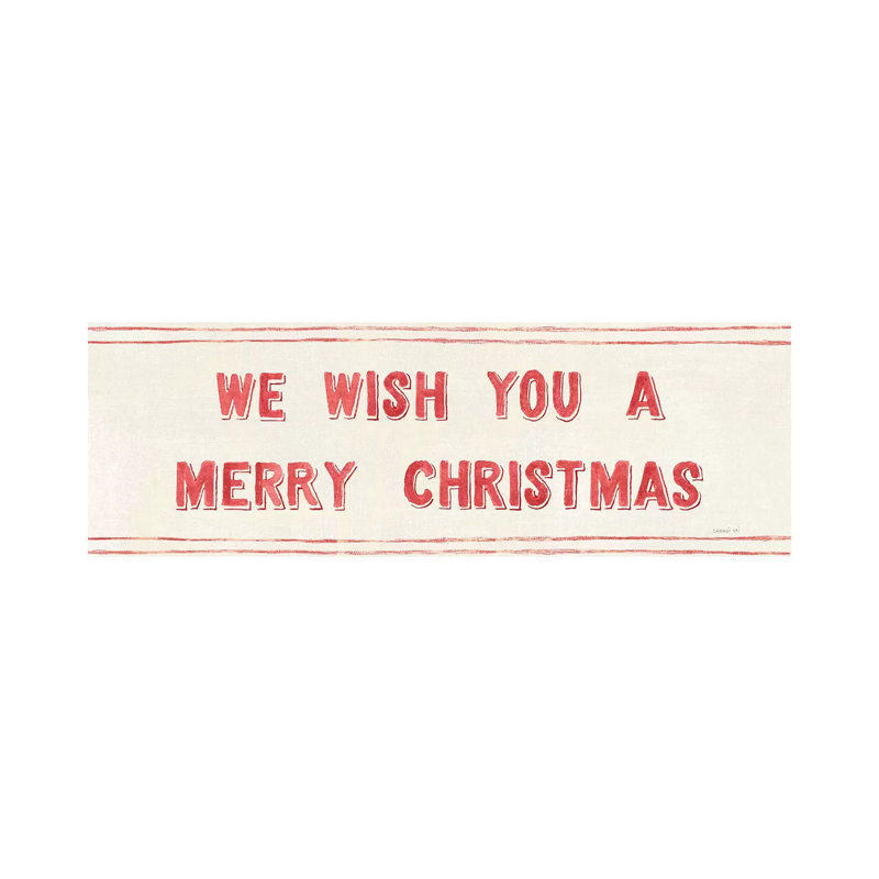 Floursack Holiday Bright Mery Christmas by Danhui Nai - Wrapped Canvas Panoramic Print, 121.92 cm H x 40.64 cm W x 1.91 cm D