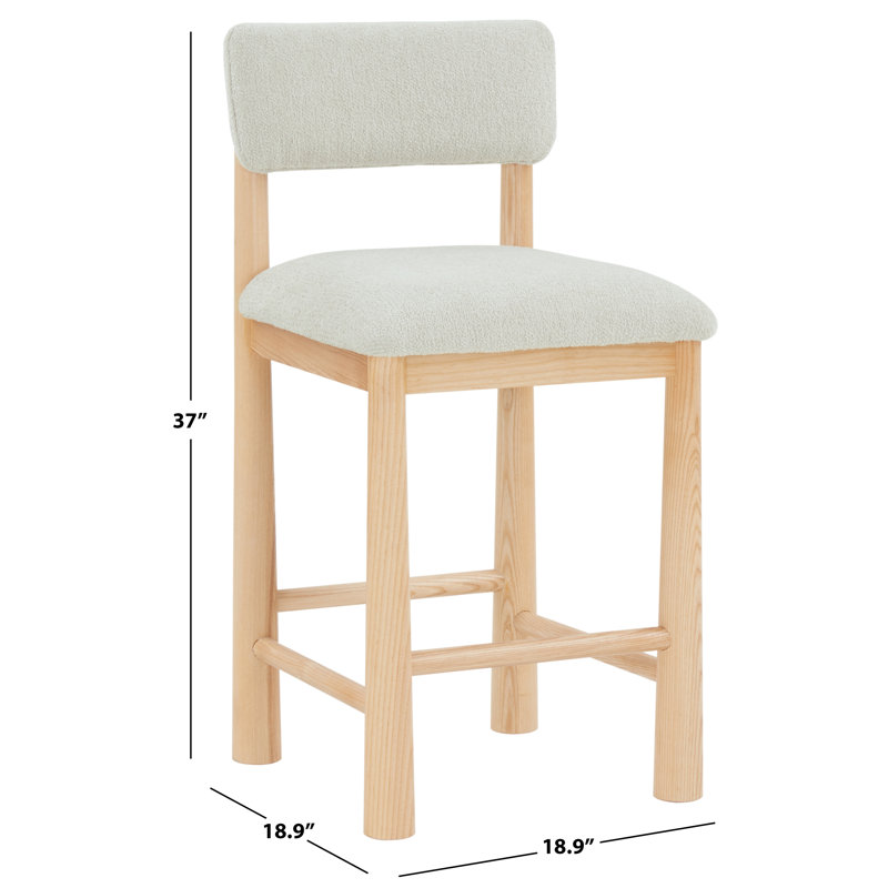 Boston Boucle Counter Stool, Taupe, Counter Stool (26” Seat Height)