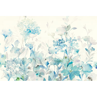 Translucent Garden Blue Crop by Danhui Nai - Wrapped Canvas Painting