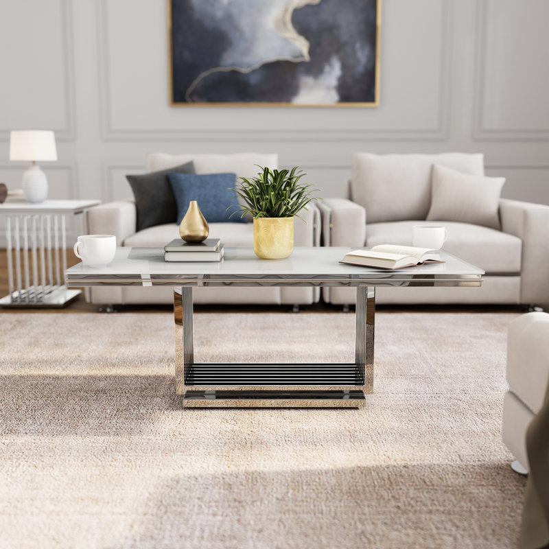 Glass Top Single Coffee Table