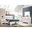 Lit double à panneau de rangement complet, tête de lit et design, tiroirs peu encombrants, finition fraîche et polyvalente pour la chambre à coucher, fabriqué en bois massif, structure en solution de 58,82 po de largeur, bois franc asiatique structuré-309979349