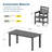 HIPS All-Weather Outdoor Dining Set of 7 with Umbrella Hole & Ergonomic Chairs, Dining Table Set for 6, Patio Table and Chairs for Backyard, Deck-1264840428