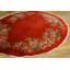 Round Antique Art Deco Chinese Hand Knotted Pile Rug