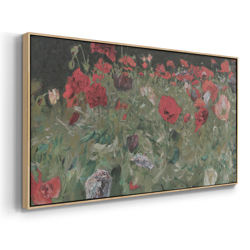 Botanical Series-CDXCII - Toile tendue avec châssis encadré - Prêt à être accroché, H 21 po x l 41 po, Naturel