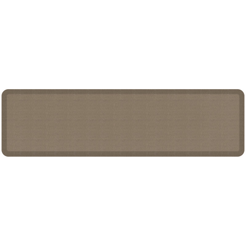 Tapis anti-fatigue designer en toile de ramie confortable, 1 pi 8 po x 6 pi, Anthracite